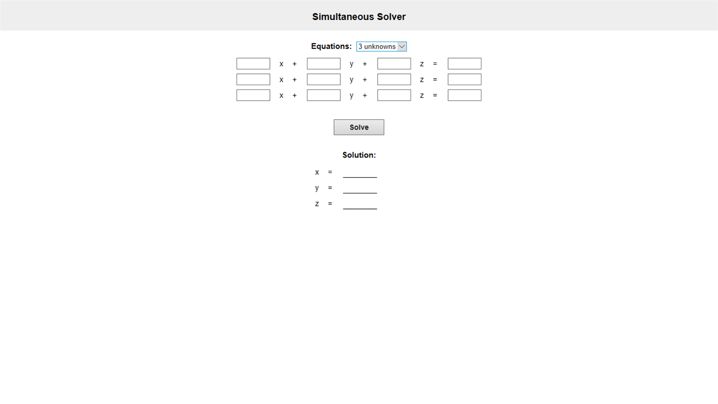 #3. Simultaneous Solver (Windows) Podle: leehy