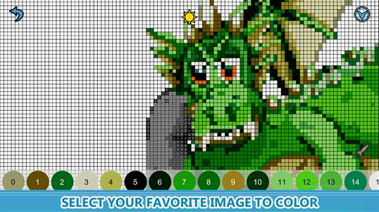 Dragons Color by Number - Pixel Art, Sandbox Coloring screenshot 2