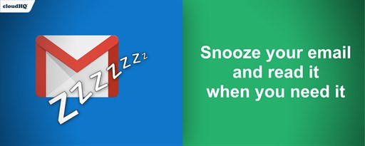 Snooze Email by cloudHQ marquee promo image