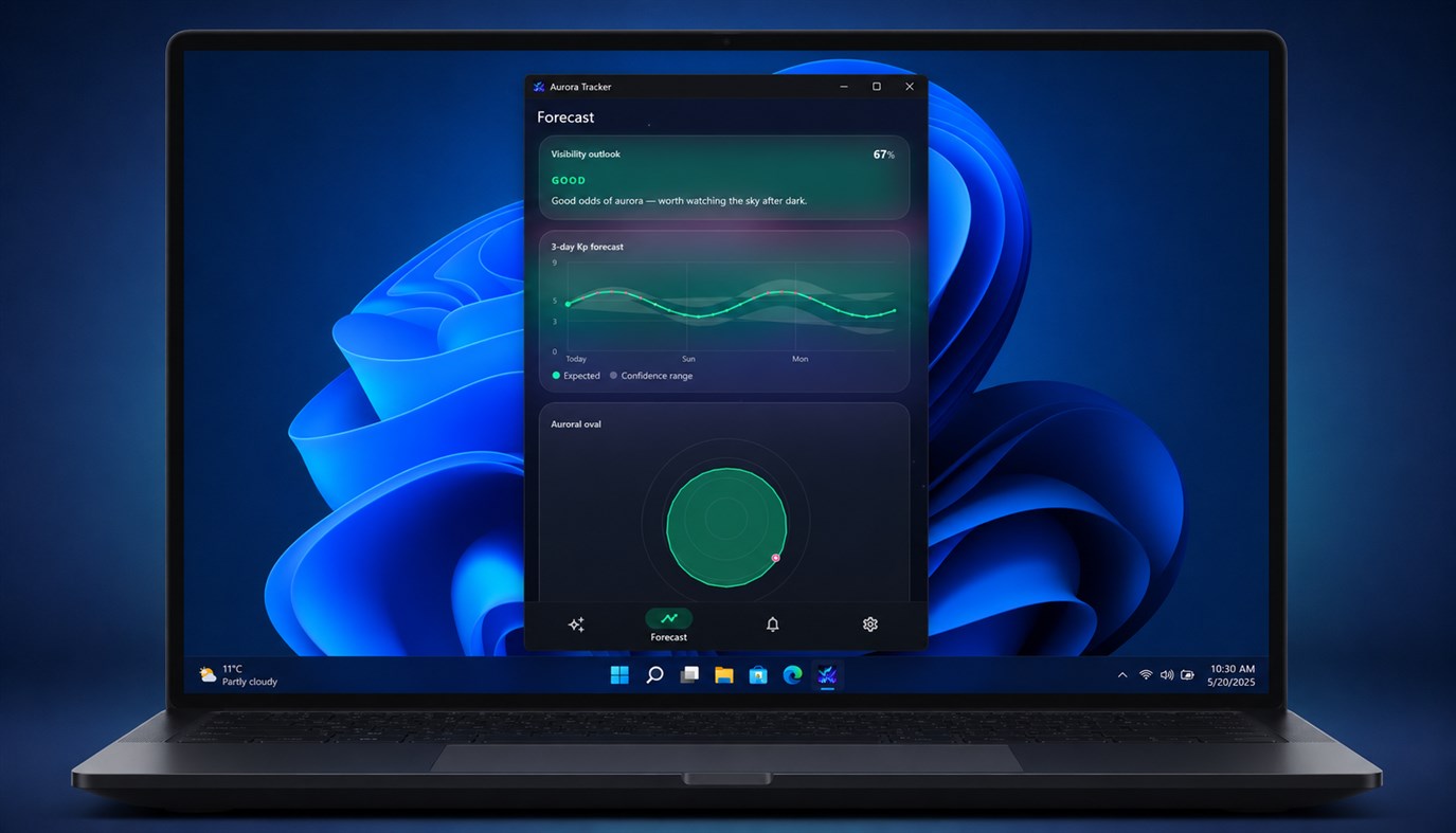 #2. Aurora Tracker & Forecast (Windows) By: Studio VGK