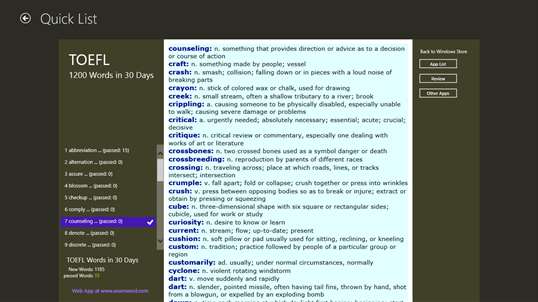 TOEFL Words in 30 Days screenshot 6