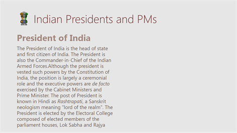 Indian Presidents and PMs Screenshots 1