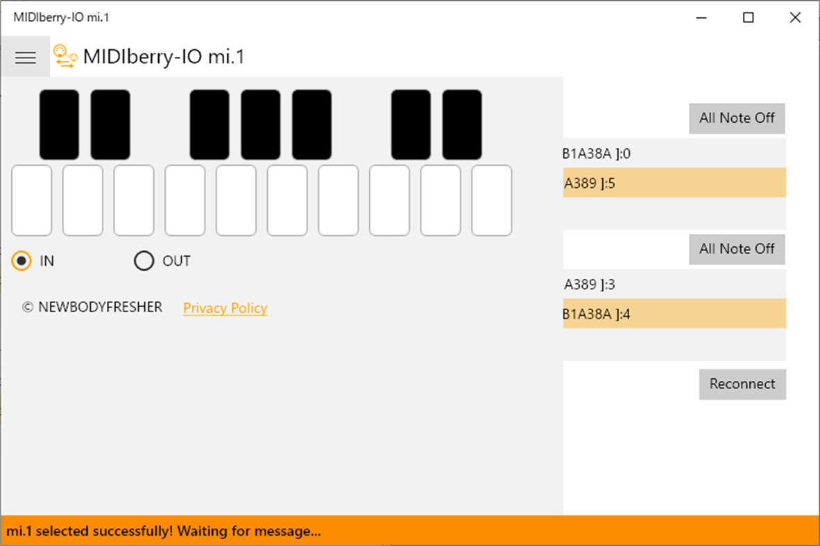 #2. MIDIberry-IO mi.1 (Windows) Podle: NEWBODYFRESHER