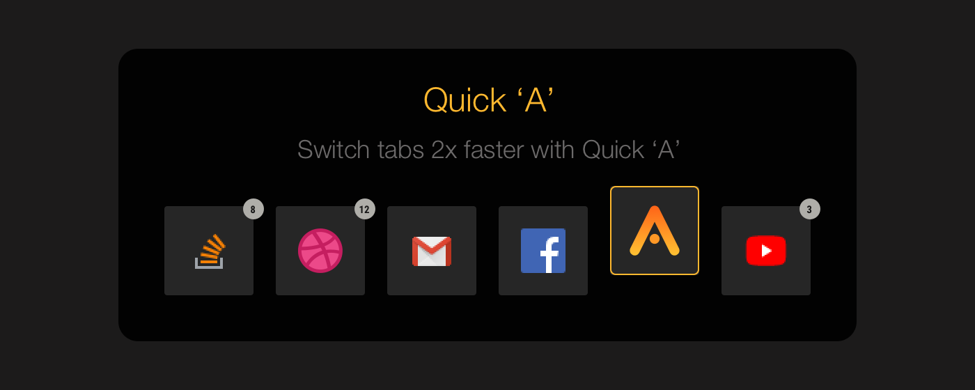 Quick 'A' - Tabs Switch marquee promo image