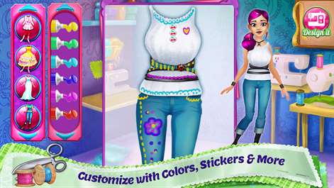 Design It! - Outfit Maker for Fashion Girls Makeover : Dress Up, Make Up and Tailor Screenshots 2