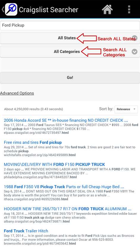 Search All of Craigslist Screenshots 2