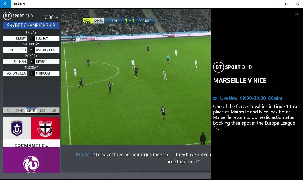 bt sport 1 live stream mobile