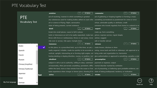 PTE Vocabulary Test screenshot 2