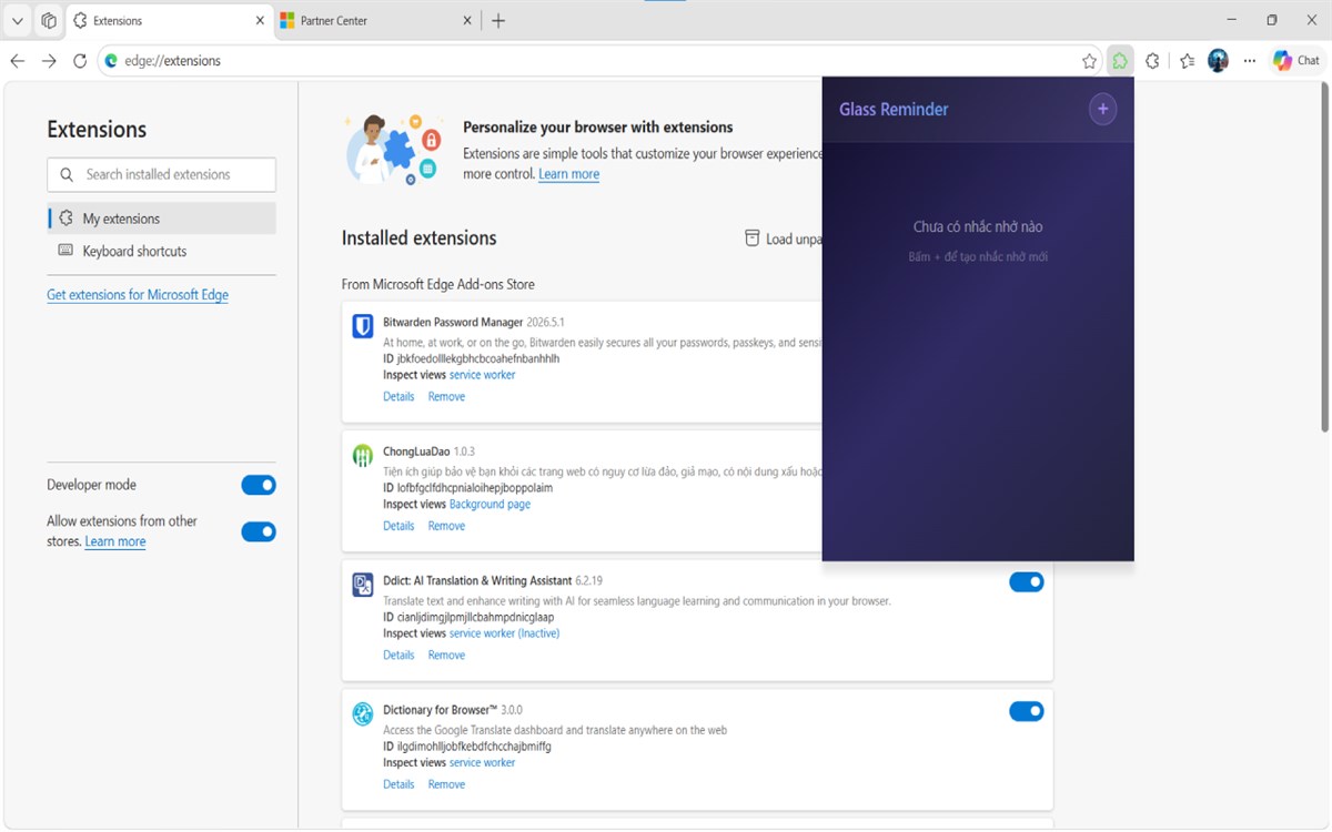 Glass Reminder Extension