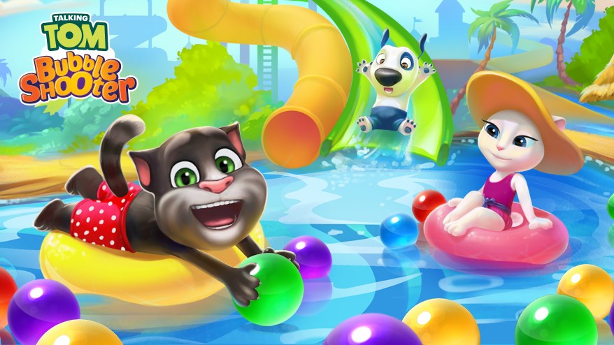 talking tom bubble shooter game