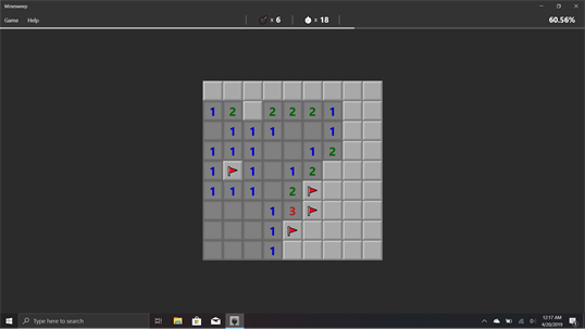 Minesweep screenshot 1