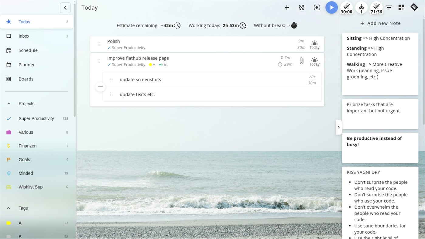 #2. Super Productivity (Windows) By: johannesjo