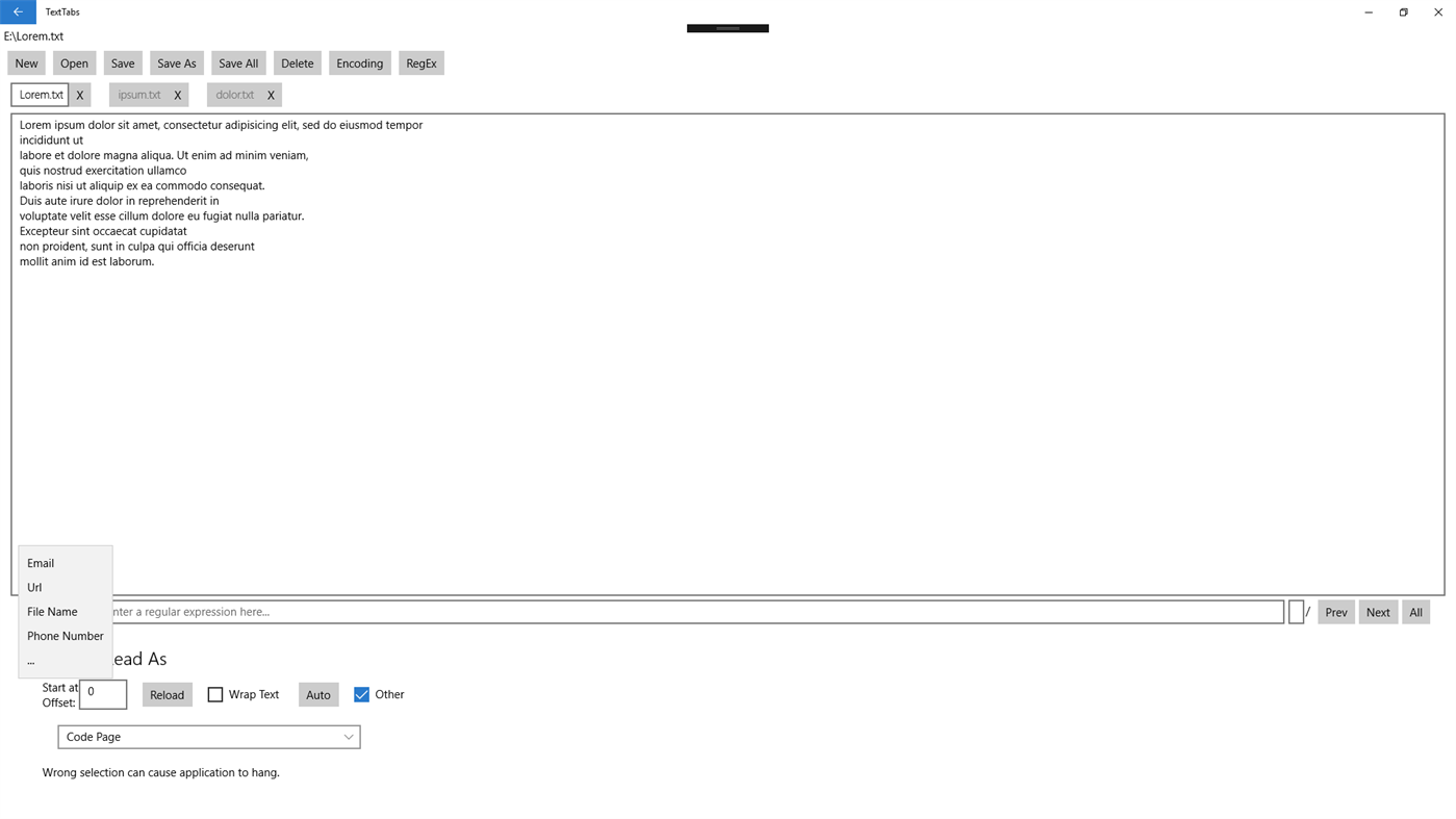 #3. TextTabs (Windows) Podle: Pentagrid