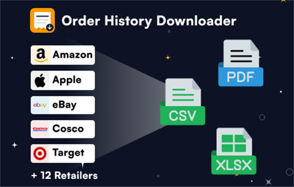 Amazon Order History Downloader: eBay, Walmart, Target & more