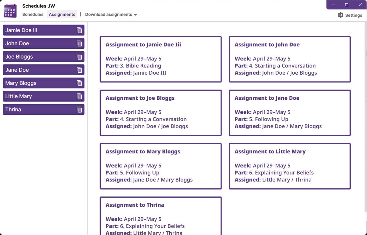 #6. Schedules JW (Windows) 作者: From Brother to Brother