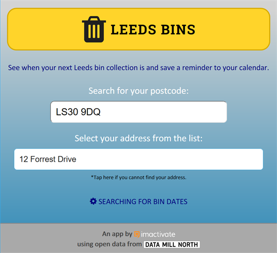 Leeds Bins screenshot 1
