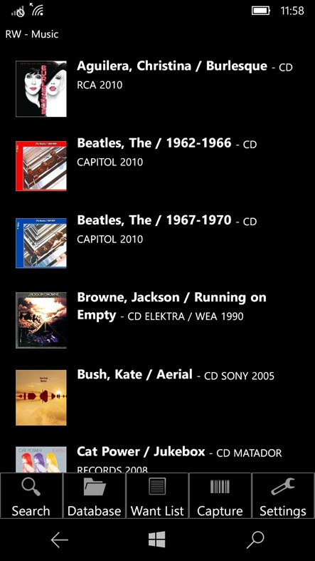 #1. RW - Music (Windows) 由: Readerware Corporation