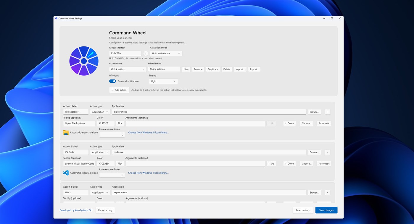 #2. Command Wheel (Windows) Geliştirici: KaruSystems OÜ