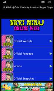 Nicki Minaj Quiz  Celebrity American Rapper Singer screenshot 3