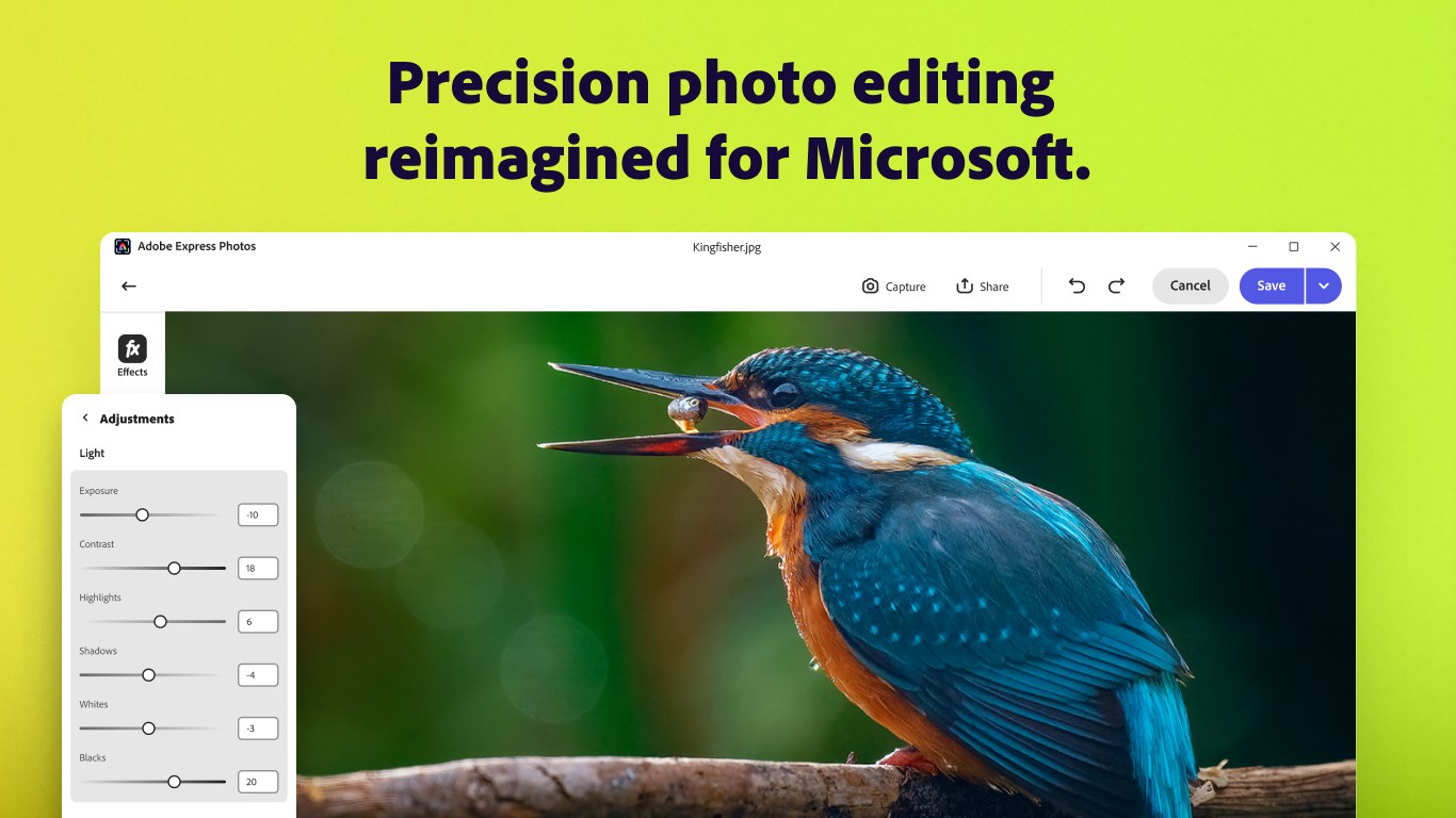 Adobe Express Photos (旧Photoshop Express) - Windows に無料で