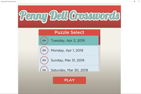 Penny Dell Crosswords Future screenshot 1