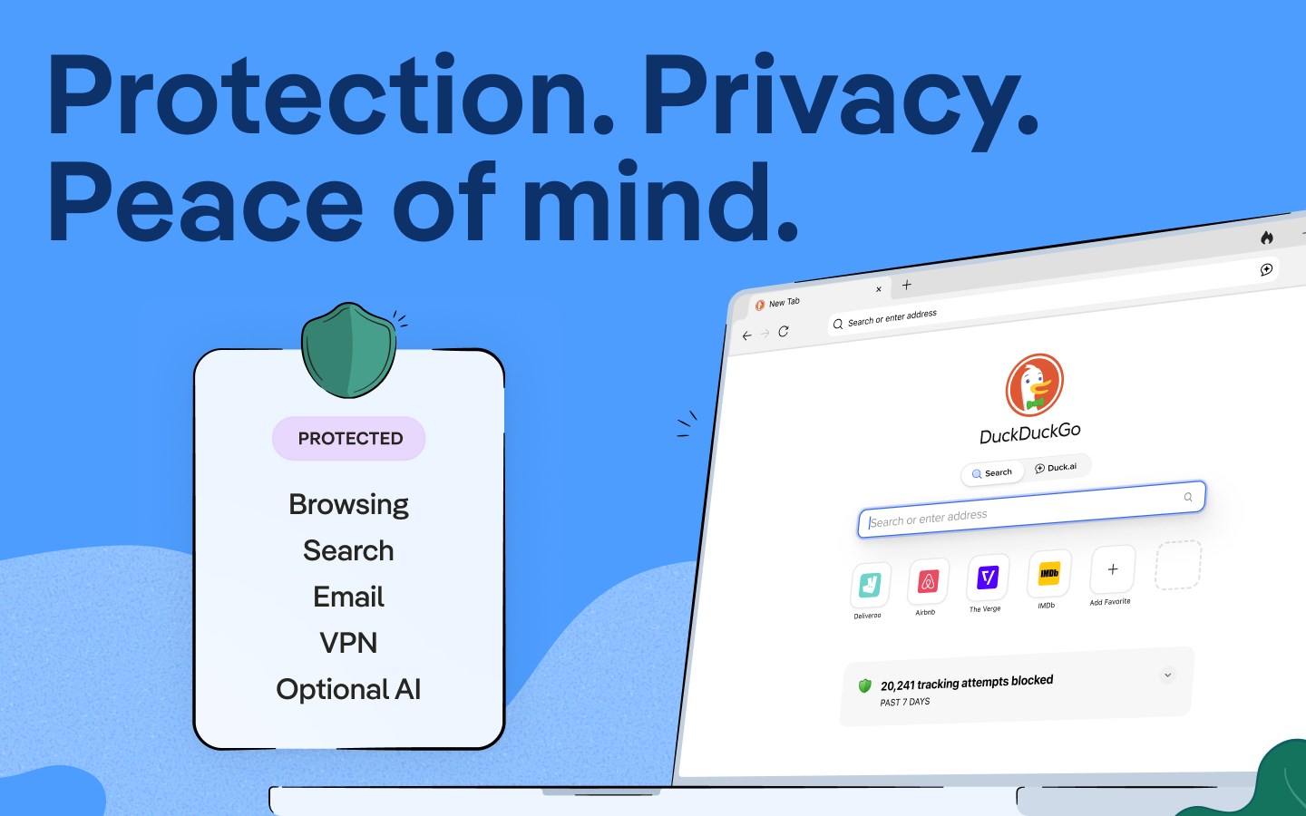 DuckDuckGo, optional Duck.ai screenshot