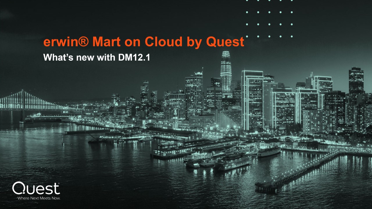 Snapshot 1 of erwin® Mart on Cloud by Quest