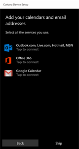 Cortana Device Setup screenshot 5