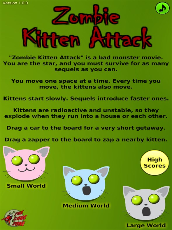 #1. Zombie Kitten Attack (Windows) Podle: The Code Zone