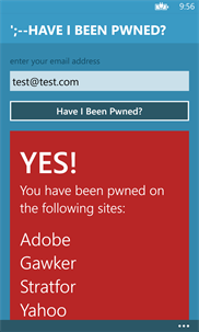 Have I Been Pwned? screenshot 2