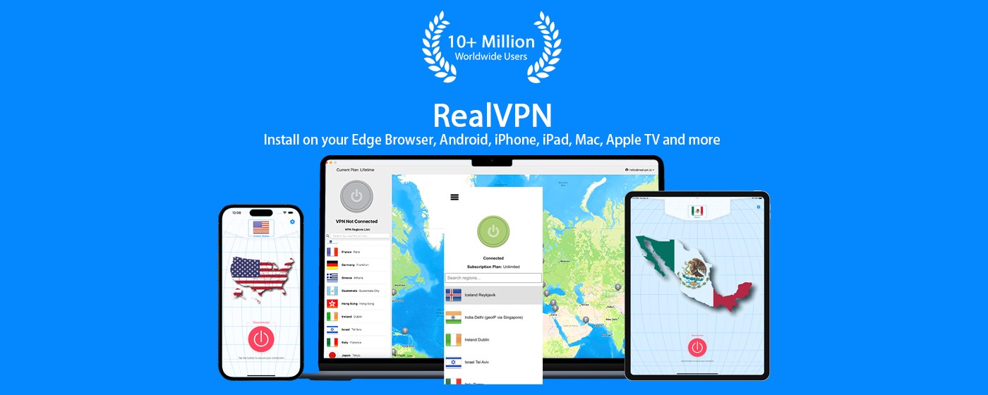 RealVPN - Fast & Secure VPN Proxy Extension for Edge marquee promo image