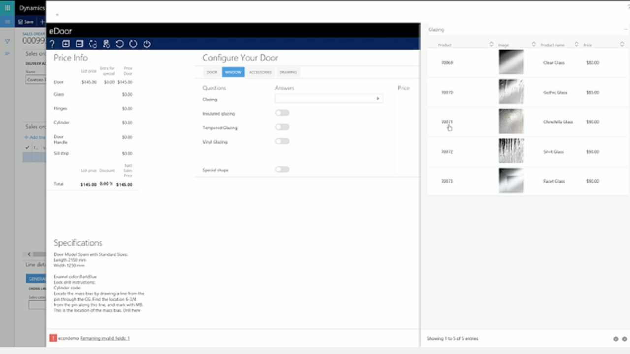 Snapshot 1 of e-Con CPQ (F&O)