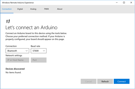 Windows Remote Arduino Experience Screenshots 1