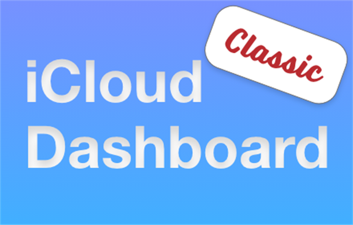 iCloud Dashboard Classic