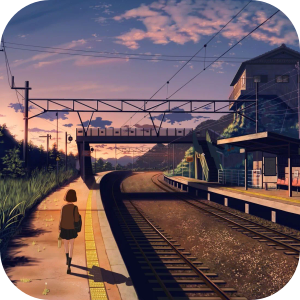 Japanese anime train 4K wallpaper HomePage icon