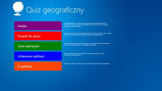 Quiz Geograficzny screenshot 1