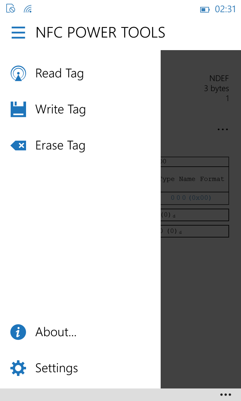NFC Power Tools for Windows 10 Mobile