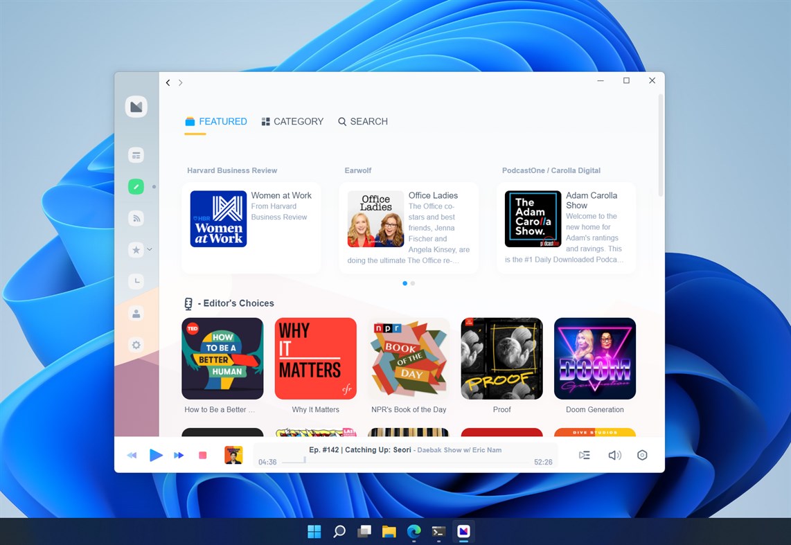 #1. Moon FM - The Podcast App (Windows) 由: Deng Gao