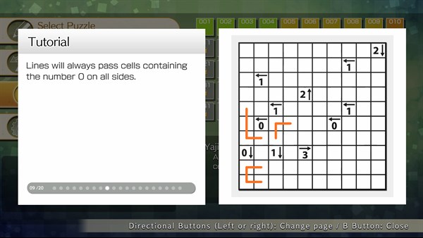 Puzzle by Nikoli W Yajilin — 3