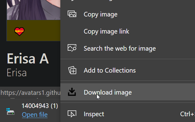 Download Image from Context Menu
