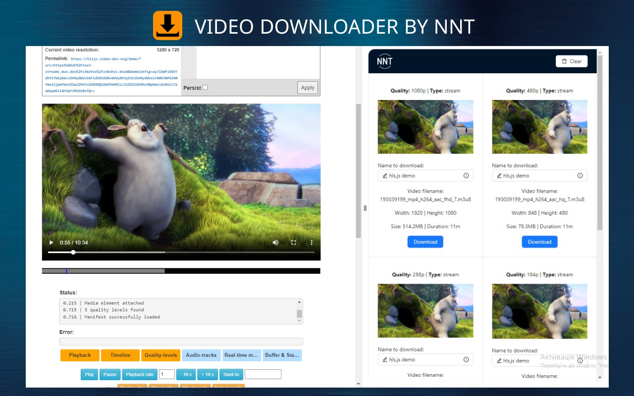 Video downloader by NNT