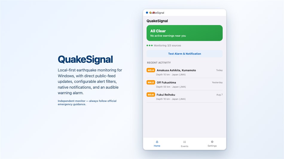 QuakeSignal (Windows) By: tastyheadphones