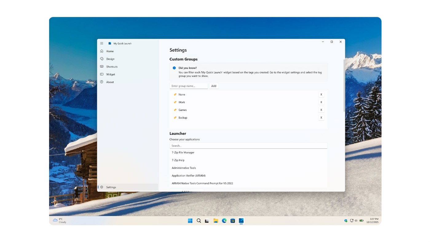 #4. My Quick Launch (Windows) Podle: Stefan vd