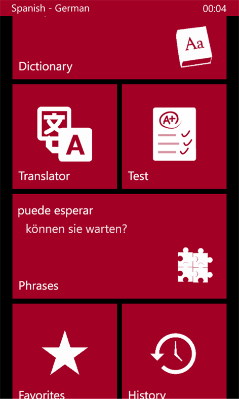 Spanish - German Screenshots 1