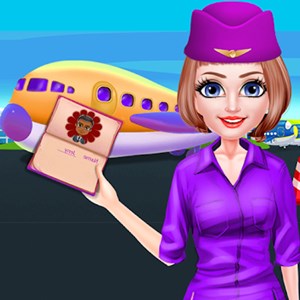 flight attendant cartoon