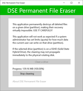 DSE Permanent File Eraser screenshot 3