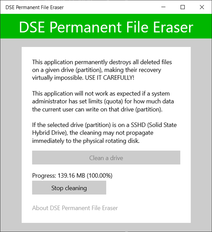 #3. DSE Permanent File Eraser (Windows) 由: Data Safety Expert