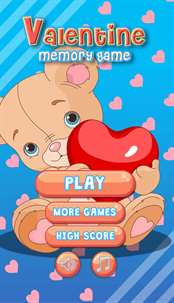 Valentine Memory Game screenshot 1