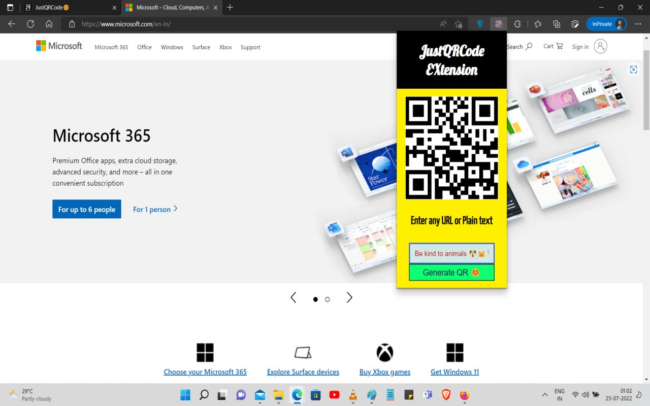 JustQR EXtension