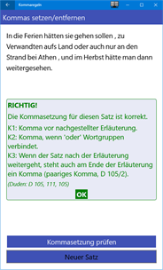Kommaregeln deutsch screenshot 2